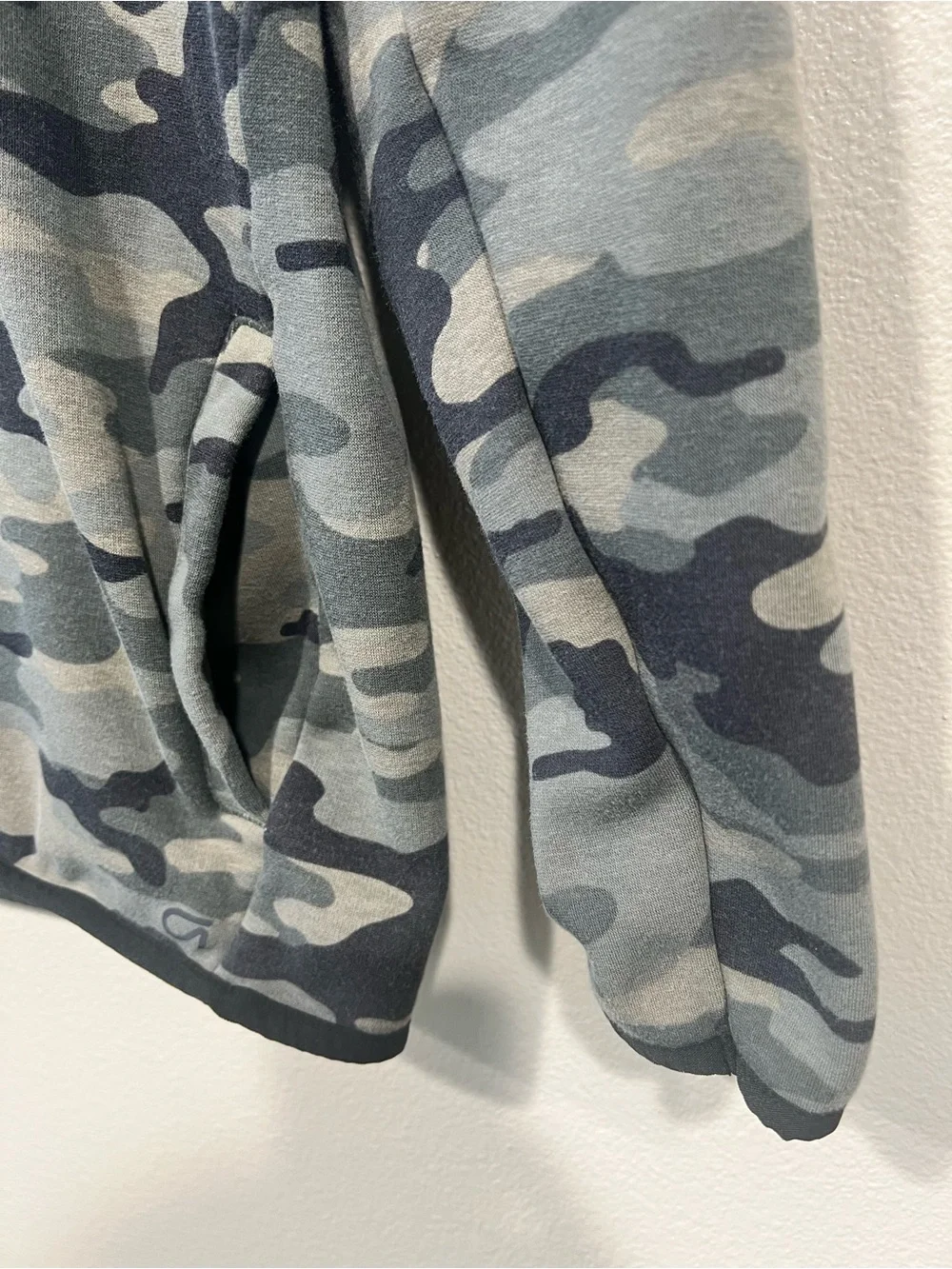 GAP Kids Camo Quarter-Zip Pullover Hoodie - Green, Black, Gray